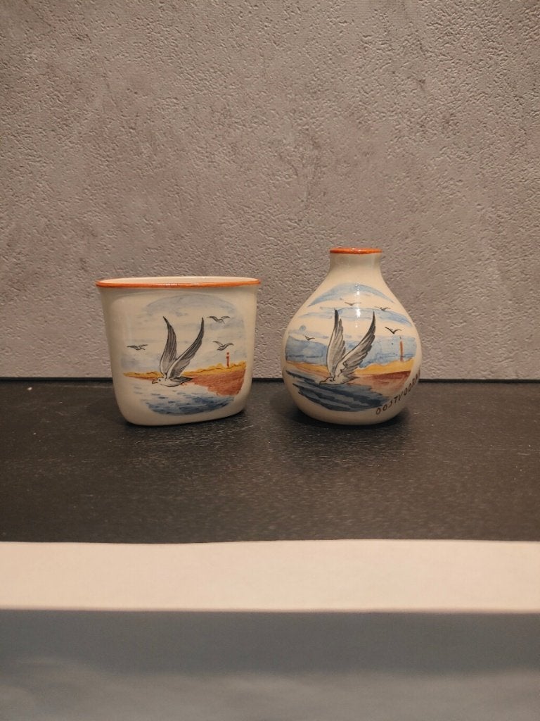 Zenith Gouda bolvaasje (135B) & luciferbakje (1234), Antiek en Kunst, Ophalen of Verzenden
