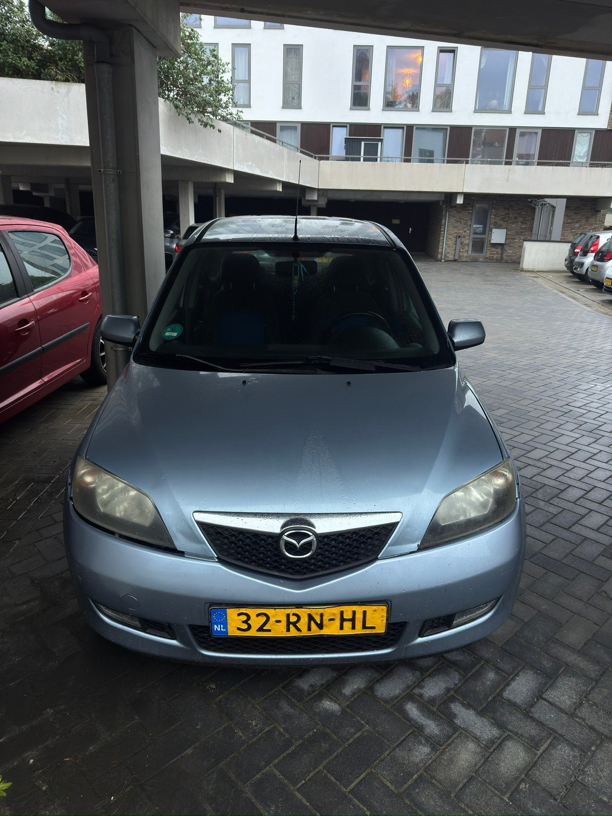 Mazda 2 1.4 16V 2005 Blauw, Auto's, Voorwielaandrijving, 1025 kg, 15 km/l, 40 €/maand