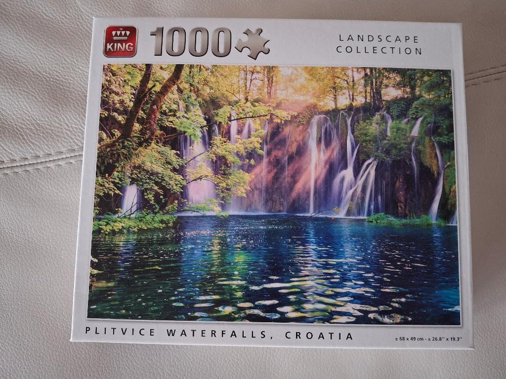 Puzzel - Plitvice Watervallen (1000 stukjes), Ophalen of Verzenden, 500 t/m 1500 stukjes, Gebruikt, Legpuzzel