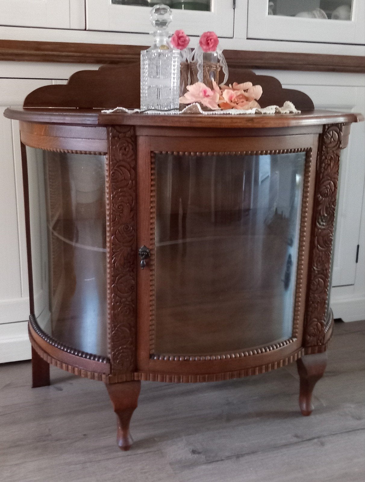 Oud theekastje / vitrinekastje, Ophalen, 25 tot 50 cm, 50 tot 100 cm, Minder dan 100 cm