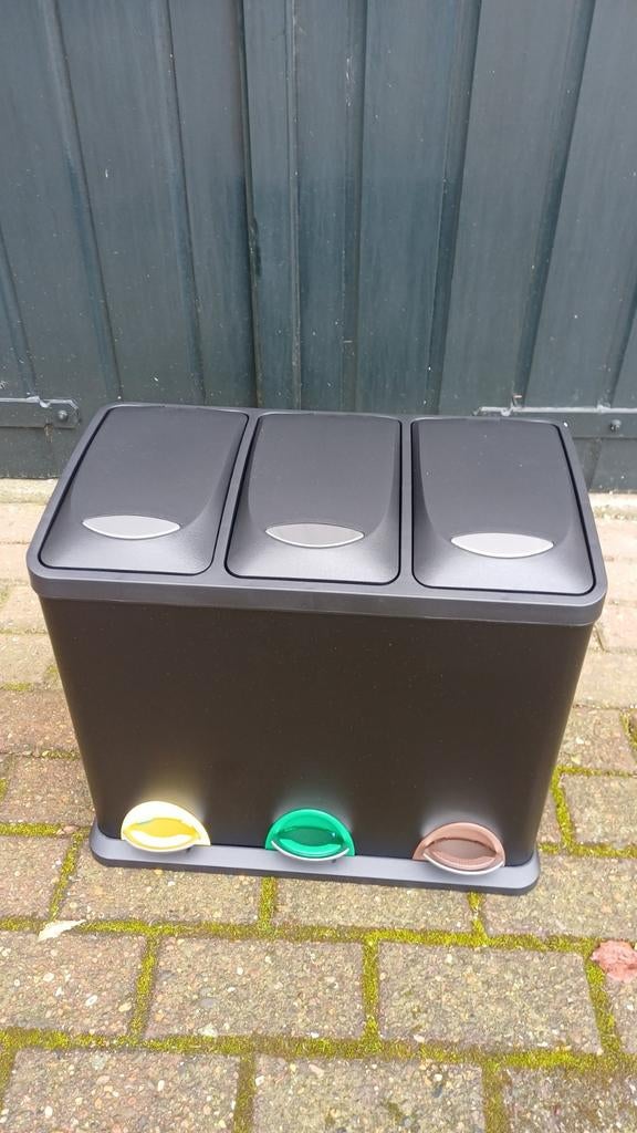Prullenbak Pedaalemmer Zwart 3x8L 24L Met binnenbak, Kunststof, Nieuw, 40 liter of meer, Ophalen of Verzenden