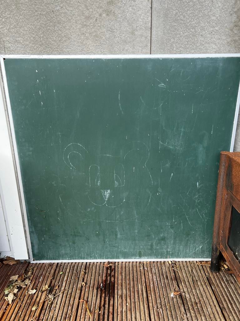 Krijtbord vintage afmetingen 80 bij 80 cm, Diversen, Schoolborden, Ophalen, Gebruikt, Krijtbord