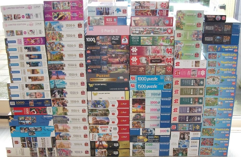 Diverse *** PUZZELS *** Van 500 tot 3000 stukjes, Ophalen of Verzenden, 500 t/m 1500 stukjes, Zo goed als nieuw, Legpuzzel