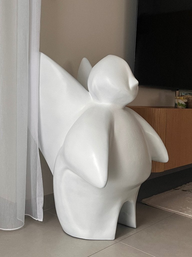Prachtige witte grote engel, Ophalen