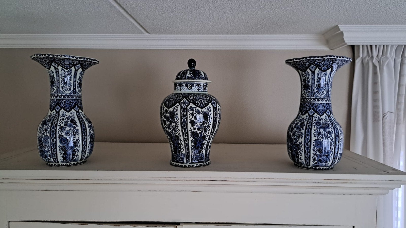 3-delig Delfts blauw kaststel - Royal Sphinx by Boch Holland, Ophalen