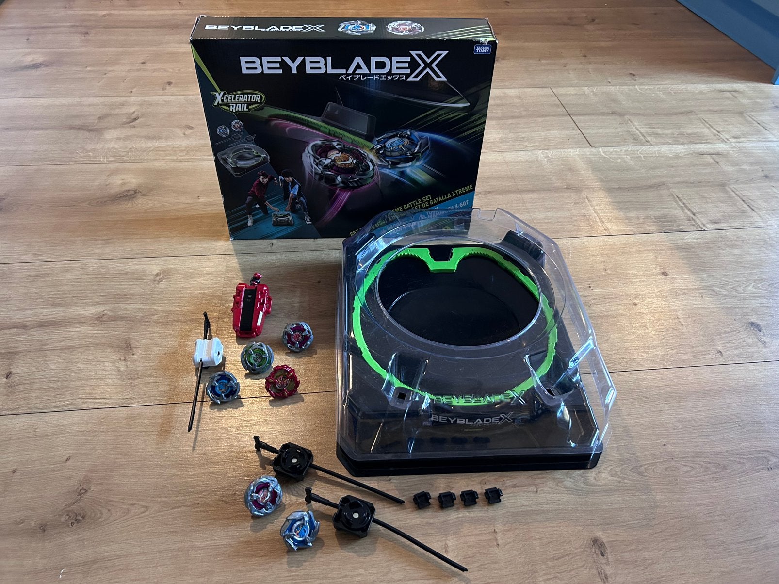 BeybladeX xtreme battle set en extra's, Ophalen of Verzenden, Zo goed als nieuw