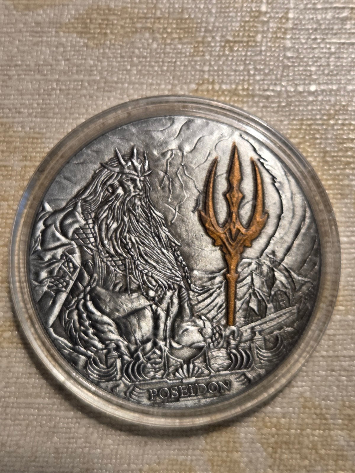 Cook Island 2019 Poseidon 1 Dollar  Munt, Ophalen of Verzenden, Zuidoost-Azië, Losse munt, Zilver