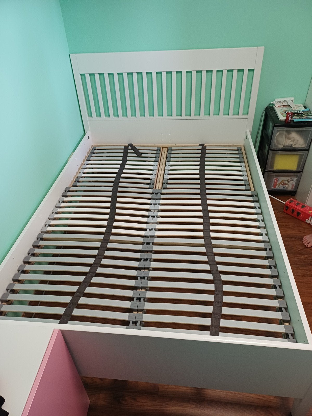 IKEA IDANÄS bedframe wit 140x200 Inclusief lattenbodem, Huis en Inrichting, Slaapkamer | Bedden, Ophalen, Gebruikt, Wit, Tweepersoons