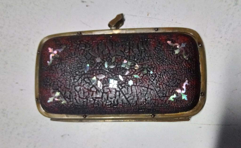 Antiek Chinees etui met parelmoer ingelegd, Ophalen of Verzenden