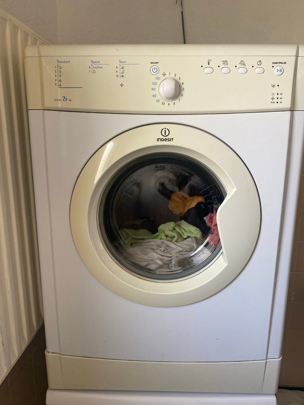 Indesit doger 7.5 kg - Goede Staat, 6 tot 8 kg, Ophalen, Gebruikt, 85 tot 90 cm