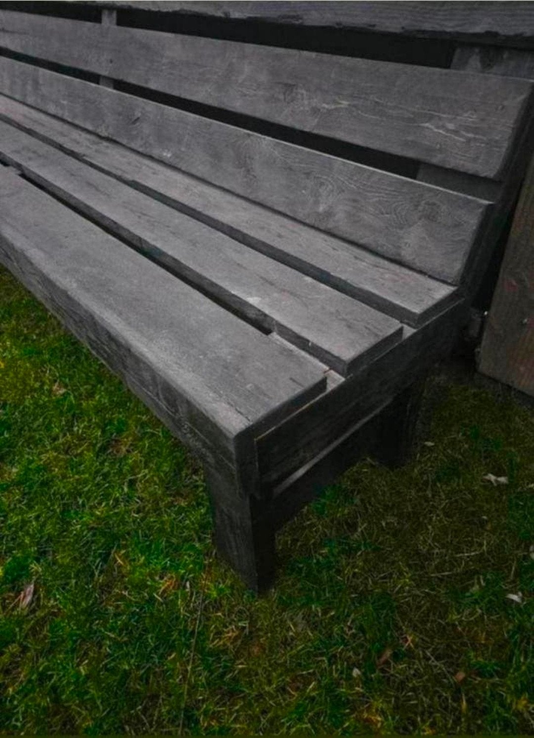 Prachtige zwarte tuinbank, Ophalen, Nieuw, Hout