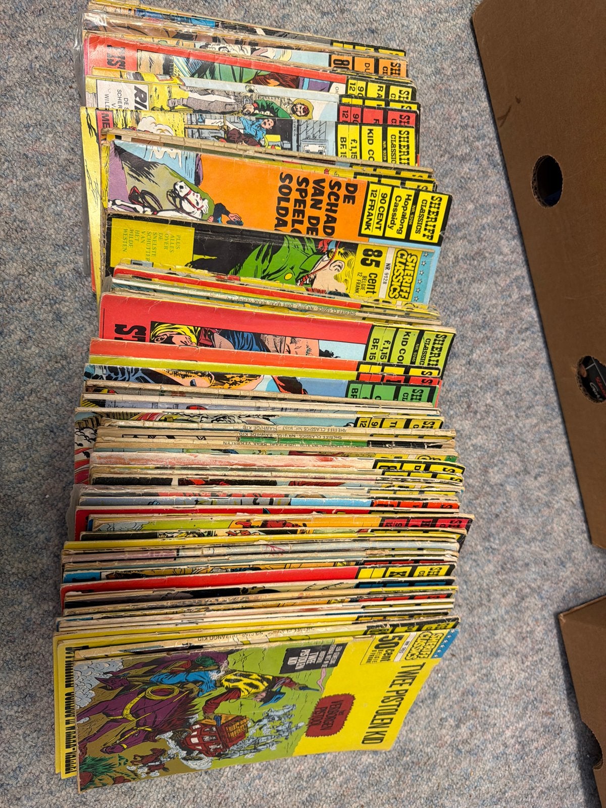 Grote collectie Sheriff Classics en Kid Colt stripboeken, Meerdere stripboeken, Ophalen of Verzenden, Gelezen