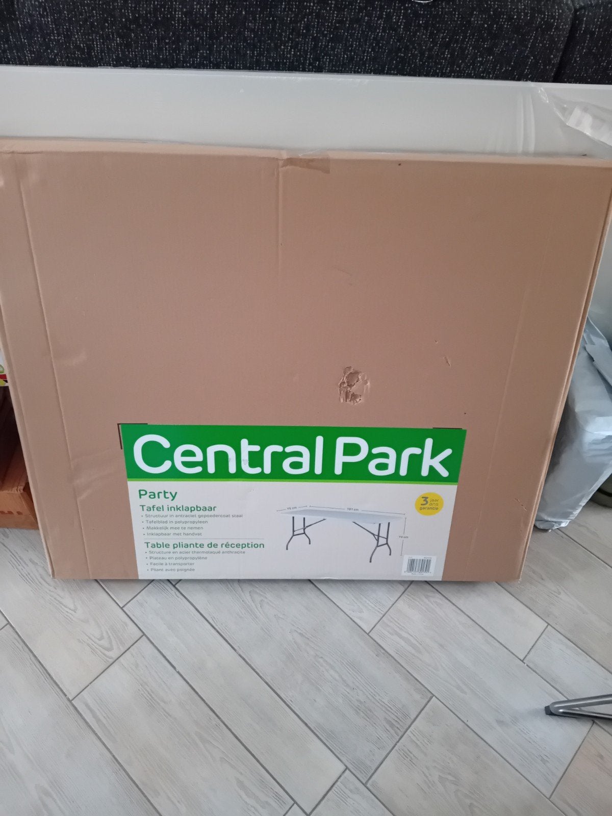 Nieuwe Central Park Party Inklapbare Tafel in doos, Huis en Inrichting, Tafels | Eettafels, Ophalen of Verzenden