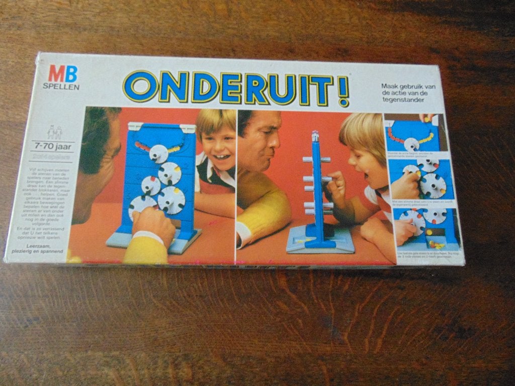 Stevige Vintage Onderuit Spel van MB, Een of twee spelers, Ophalen of Verzenden, Gebruikt, MB Spellen