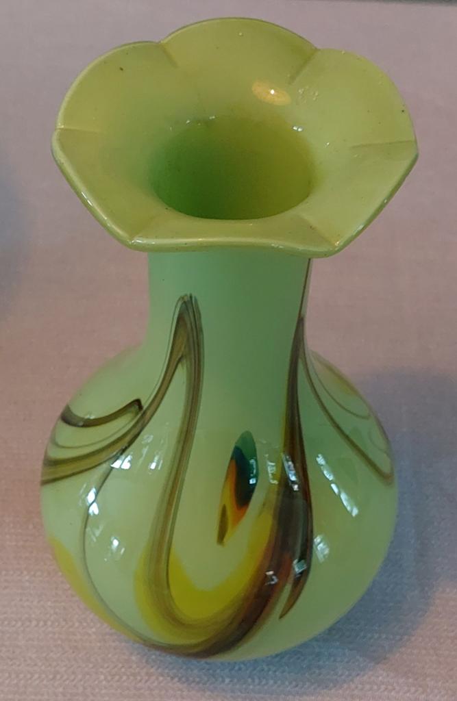 Vintage handgeblazen vaas!!, Antiek en Kunst, Antiek | Glas en Kristal, Ophalen of Verzenden