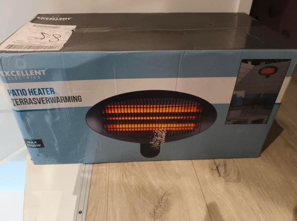 Excellent Electrics Terrasverwarming Patio Heater 2000W, Ophalen, Nieuw, Elektrisch, Wand