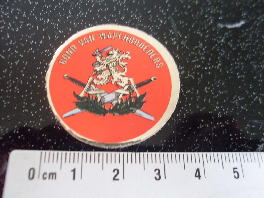 folie sticker bond van wapenbroeders loog embleem klein, Verzenden, Zo goed als nieuw, Bedrijf of Vereniging