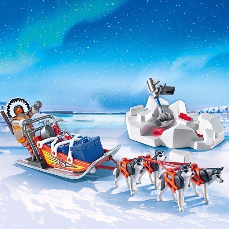 Playmobil 9057 Arctische Explorer met Slee en Honden, Kinderen en Baby's, Gebruikt, Complete set, Overige typen, Ophalen of Verzenden
