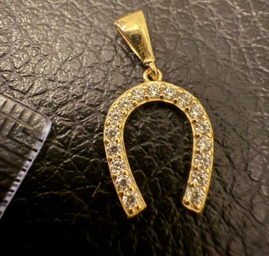 Prachtige 14 karaats gouden hoefijzer hanger, Ophalen of Verzenden, Nieuw, Goud, Goud