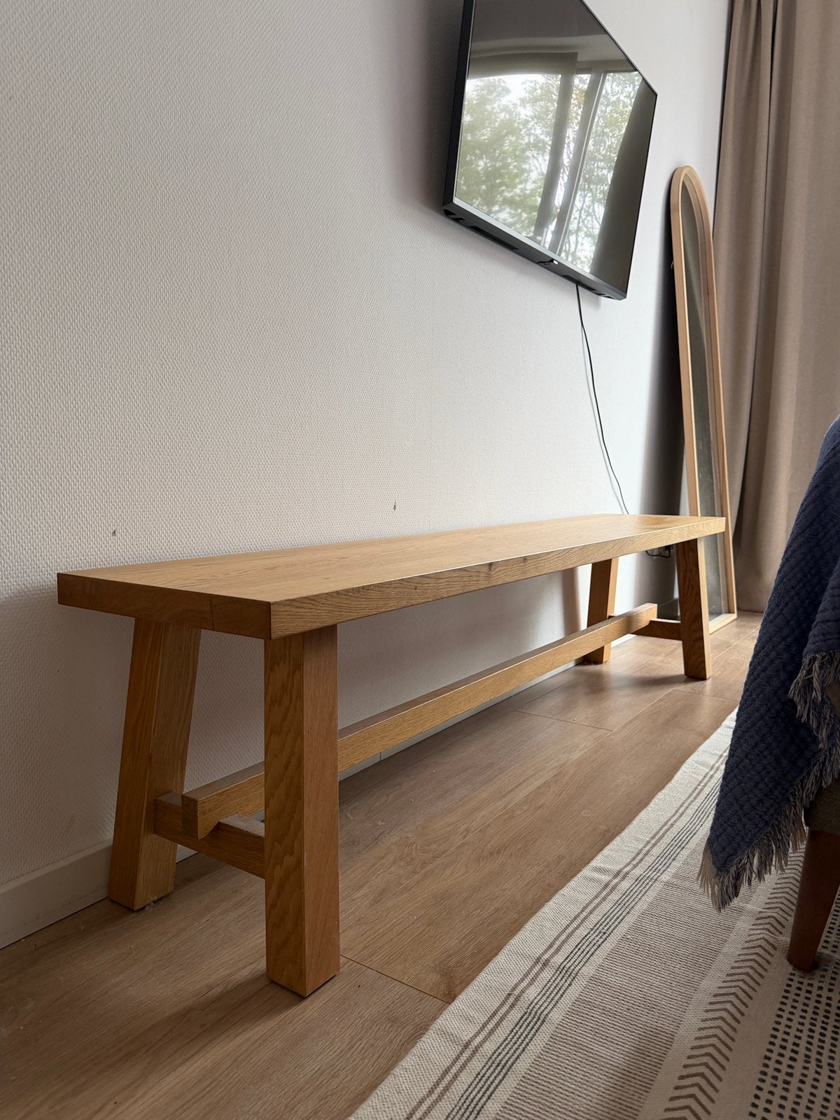 IKEA MOCKELBY houten bank, Ophalen, Zo goed als nieuw