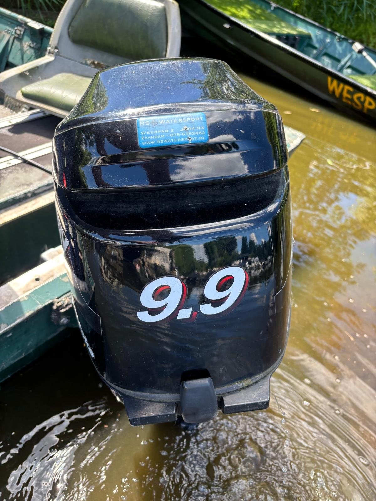 Karpervisboot met motor, trailer en 2 steekstokken, Ophalen, Overige merken, Gebruikt, Tot 10 pk