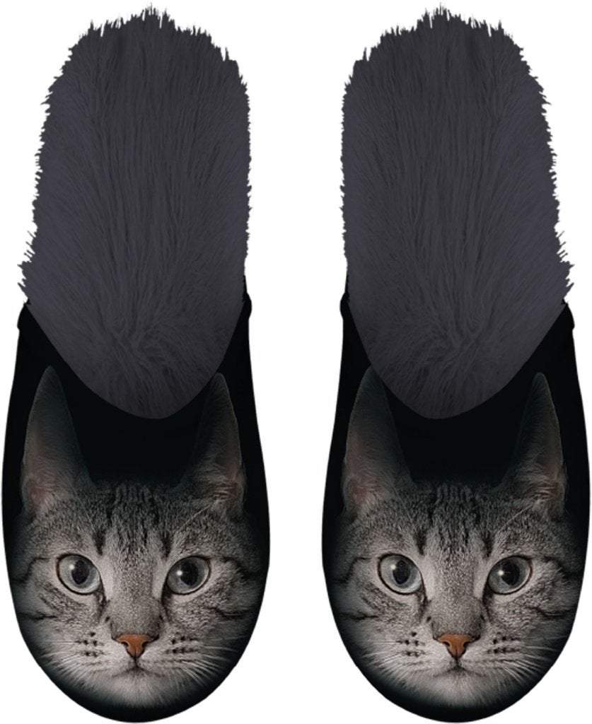 Slippers - Grijze kat - maat 39-42 - Verkoop voor goed doel, Slippers, Nieuw, Ophalen of Verzenden, Onbekend