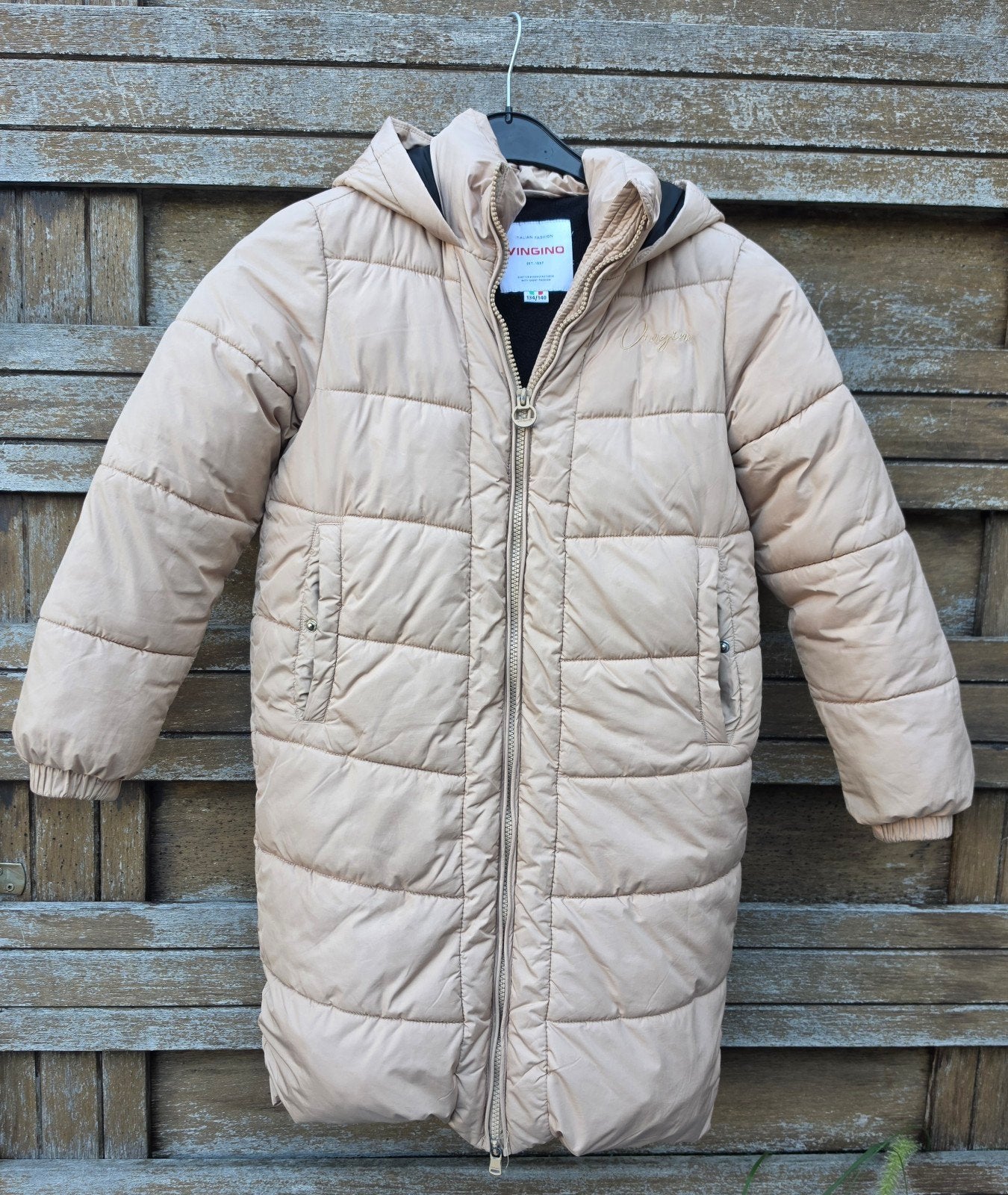 Vingino winterjas meisjes maat 134/140 met capuchon, Kinderen en Baby's, Gebruikt, Vingino, Jas, Verzenden