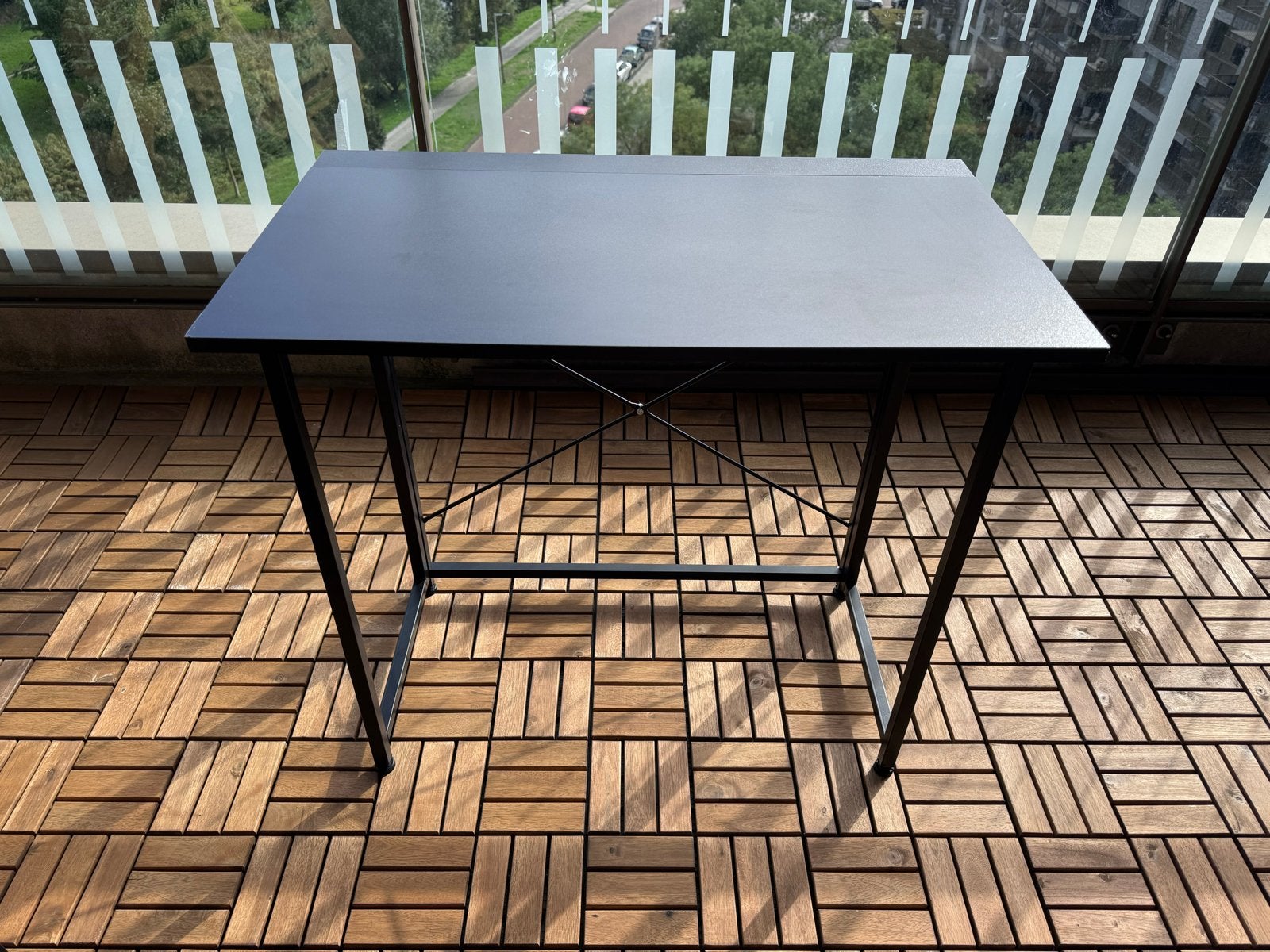 Simple foldable black table, Ophalen, Minder dan 50 cm, Gebruikt, 50 tot 100 cm