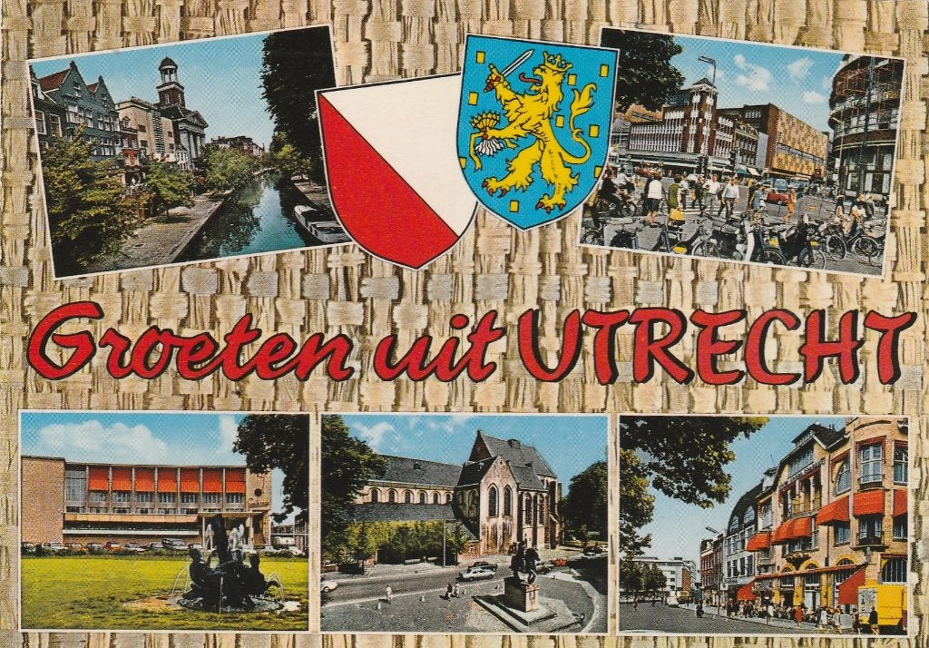 UTRECHT Gracht Centrum Kerk Vredenburg Groeten, Verzenden, 1960 tot 1980, Gelopen, Utrecht