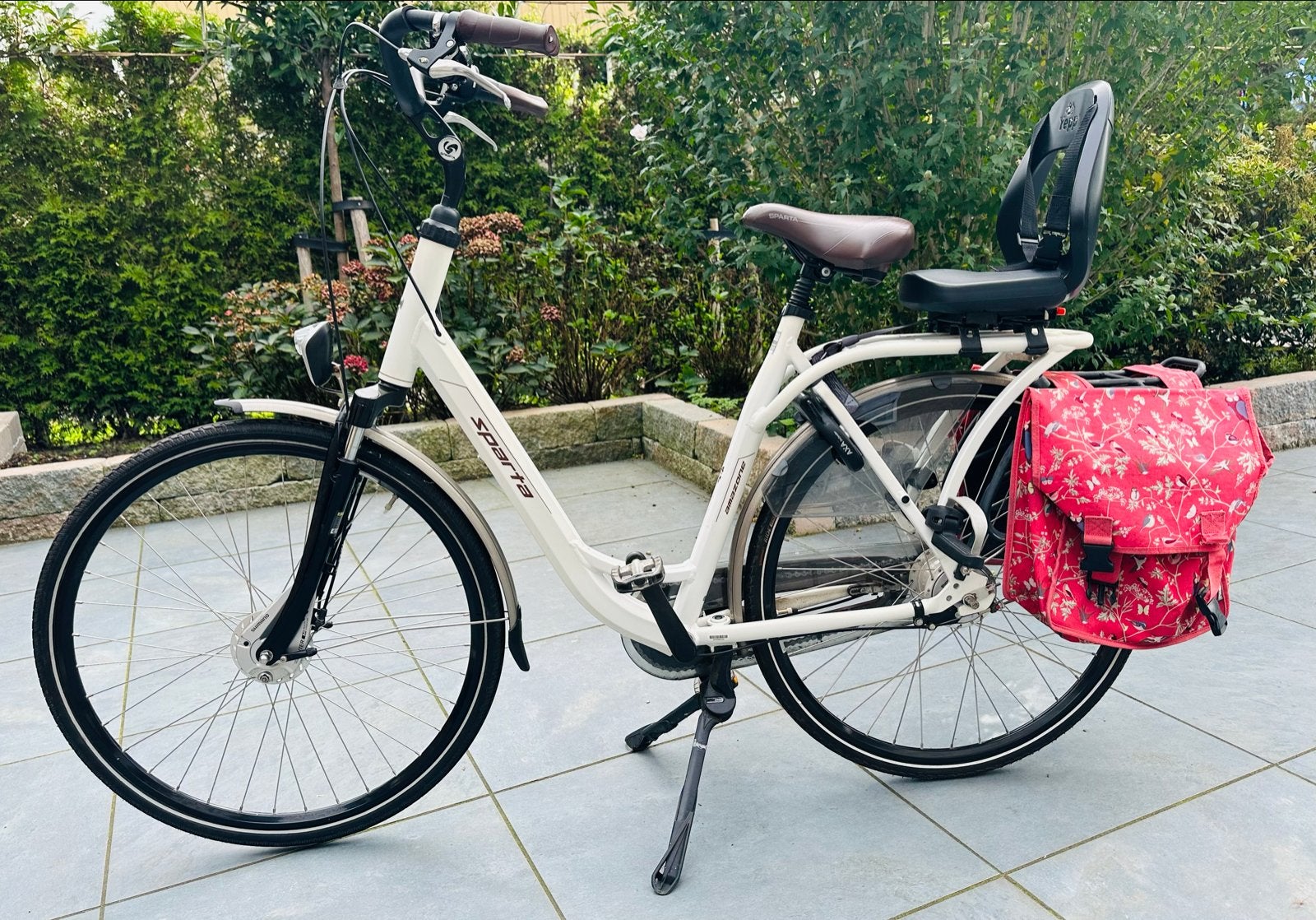 Sparta Amazon Moederfiets met Yepp achterzitje, Ophalen, Sparta, 56 cm of meer, Zo goed als nieuw