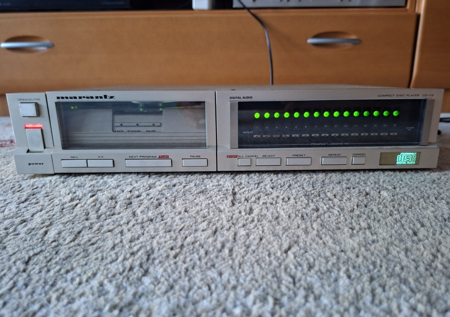 Marantz CD-73 CD-speler - Digitale audio Stereo L/R RCA, Verzenden, Zo goed als nieuw, Marantz