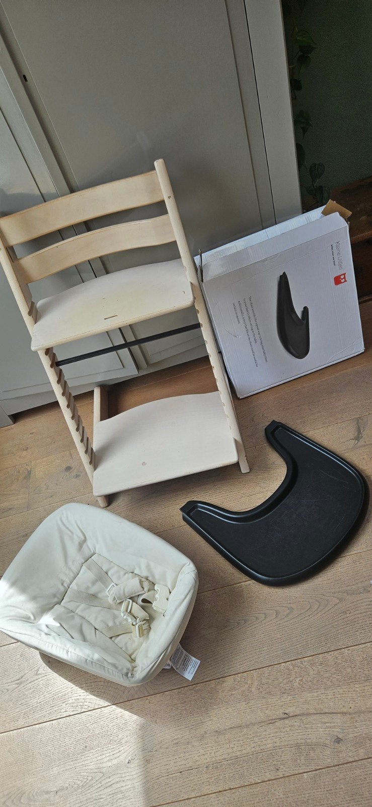 Tripp Trapp stoel met Newborn Set en eetblad, Ophalen of Verzenden