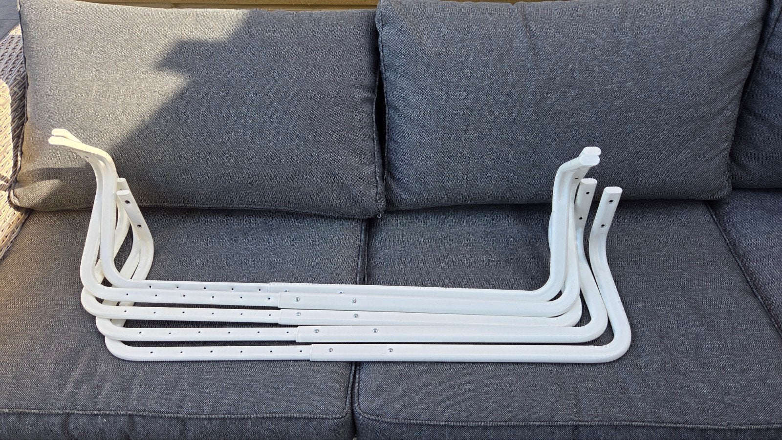 5x IKEA MULIG Kledingroede wit 60-90 cm, Ophalen, Gebruikt, Metaal, Overige typen