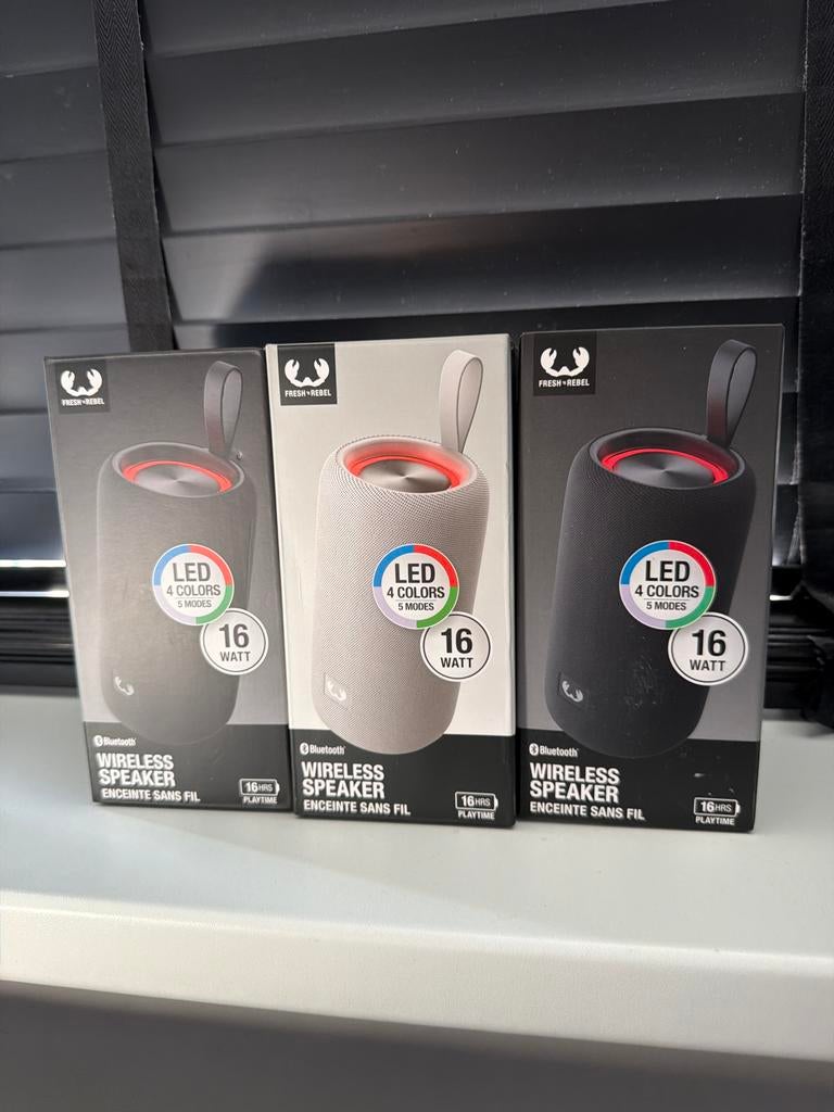 Fresh 'n Rebel Draadloze Speakers (3 stuks) - Nieuw in doos, Overige merken, Overige typen, Ophalen of Verzenden, Zo goed als nieuw