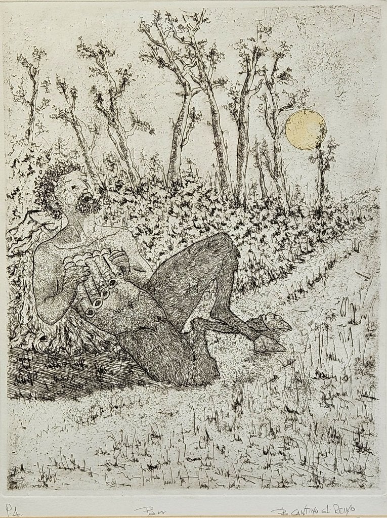Bruno Cantino di Reino (Italië, *1947), Antiek en Kunst, Kunst | Tekeningen en Foto's, Ophalen of Verzenden, Ets, Overige technieken