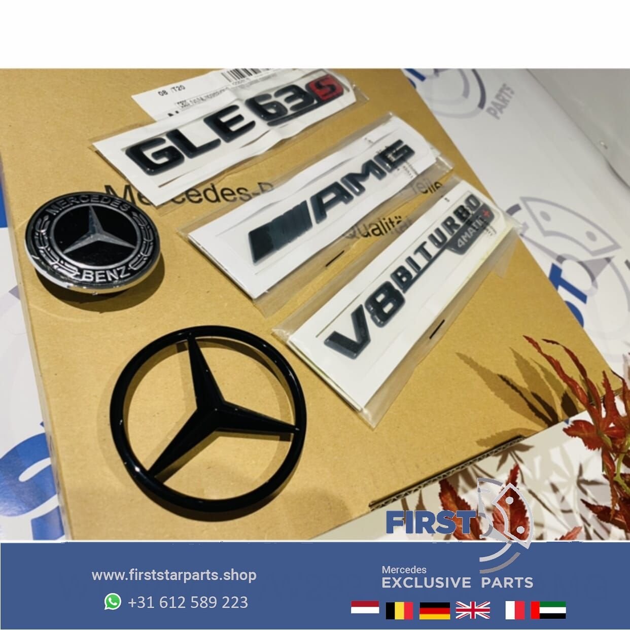 W166 V167 C292 C167 GLE 63 S BITURBO 4MATIC AMG LOGO SET ZWA, Gebruikt, -, Ophalen of Verzenden, -