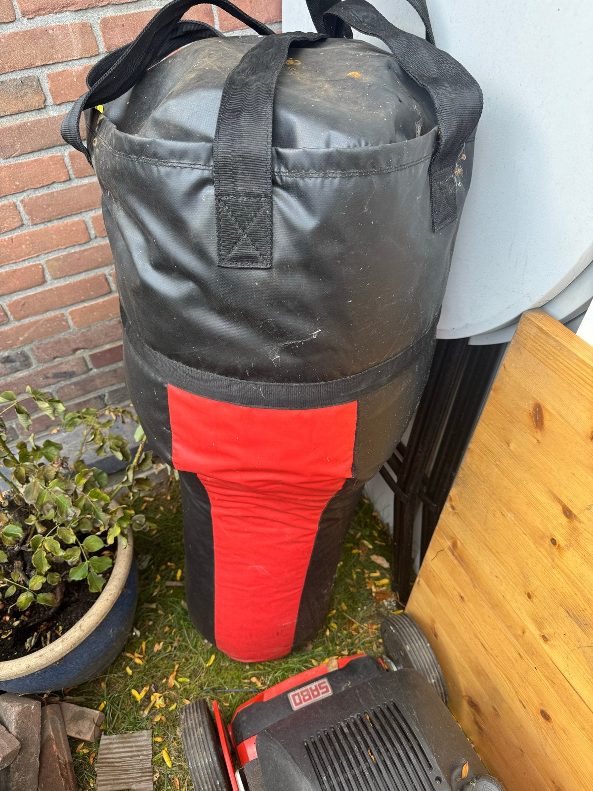 Zwarte boks/opstootzak, Ophalen, Gebruikt, Bokszak