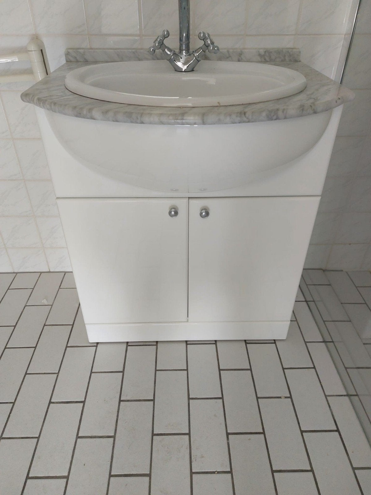 badkamer meubel spiegel en douchewandwand, Ophalen, Overige typen, 50 tot 100 cm, Minder dan 100 cm