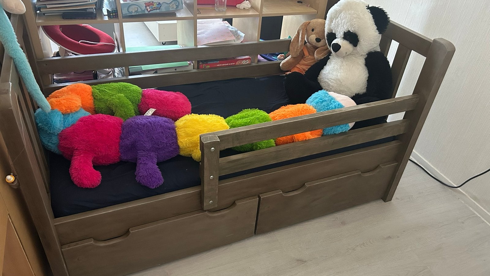 Kinderbed met lades en matras - Gebruikt, Ophalen, Gebruikt, 70 tot 85 cm, Lattenbodem