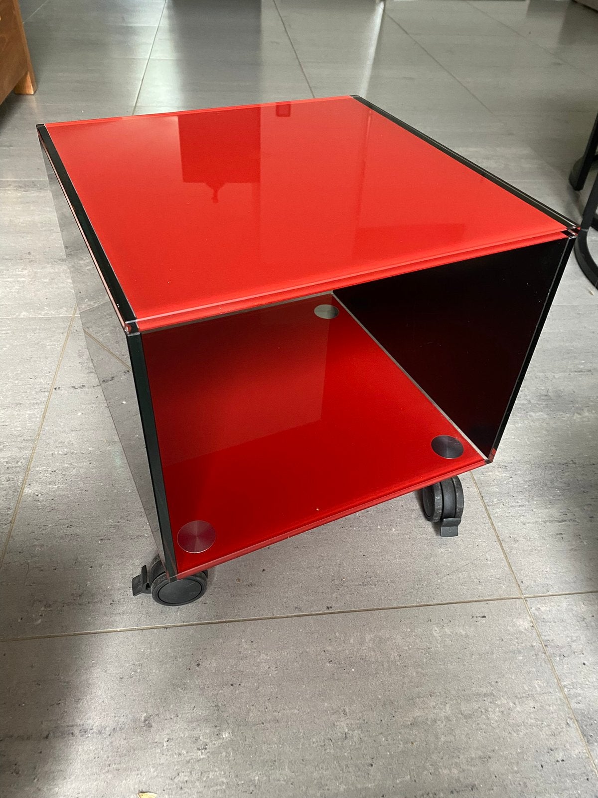 Bijzettafel/ nachtkastje, Huis en Inrichting, Tafels | Bijzettafels, Minder dan 55 cm, Vierkant, Ophalen, 45 tot 60 cm