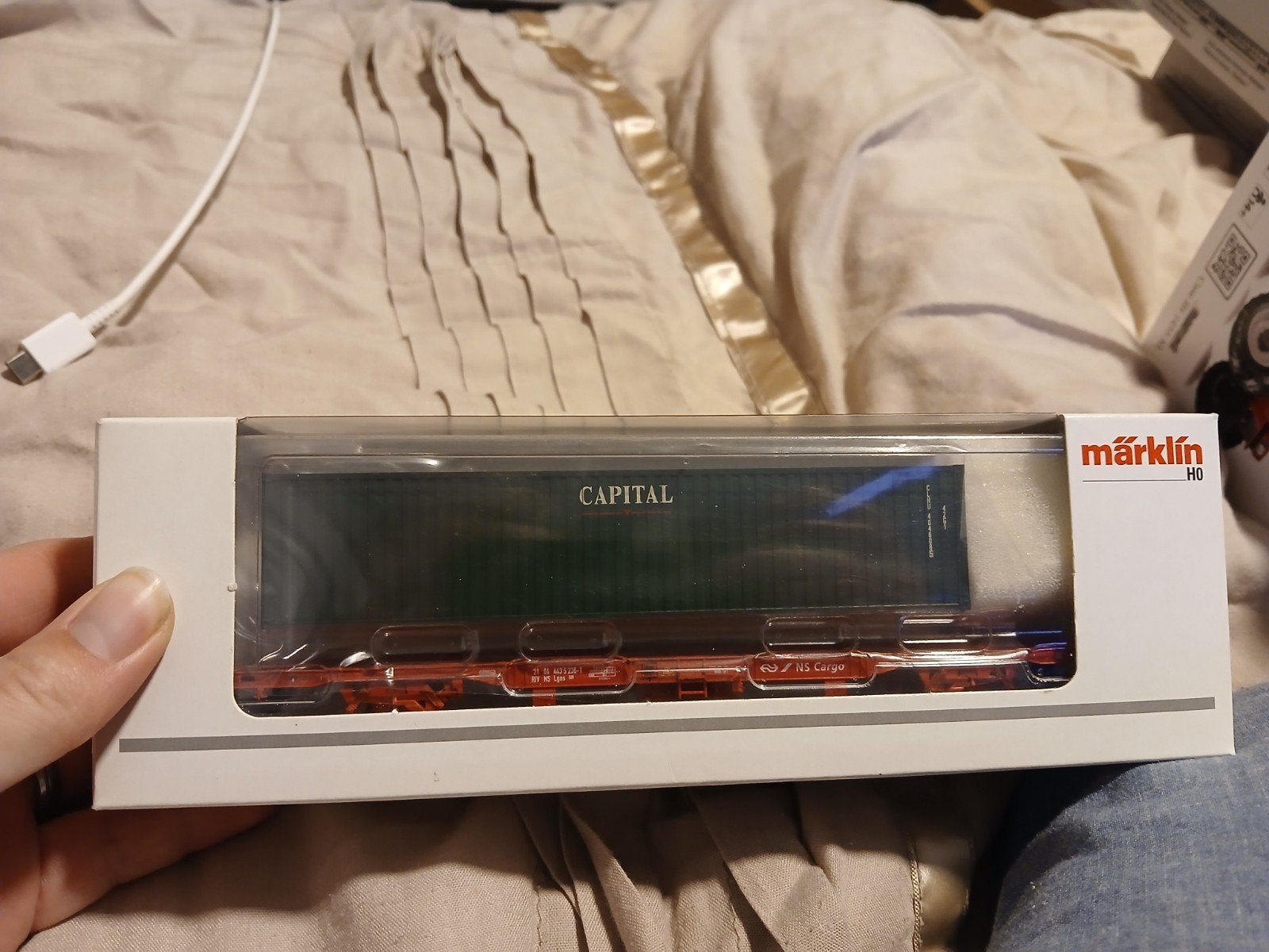 Märklin H0 47688-05 Containerwagen 'CAPITAL' Nieuw in doos, Verzenden
