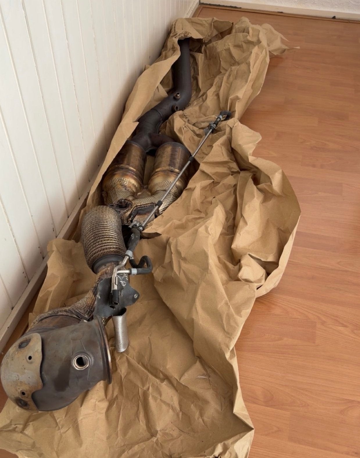Originele Golf 8 R downpipe met katalysator & OPF/GPF, Ophalen, Gebruikt, Volkswagen