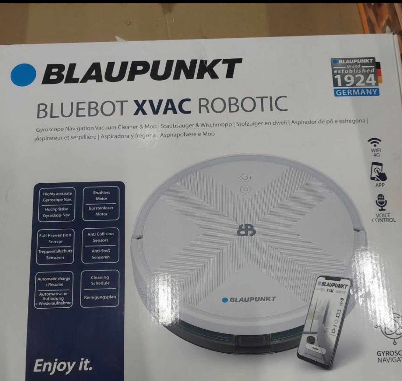 Blaupunkt Bluebot XVAC Robotstofzuiger met Dweilfunctie, Ophalen, Overige merken, Nieuw, Robotstofzuiger