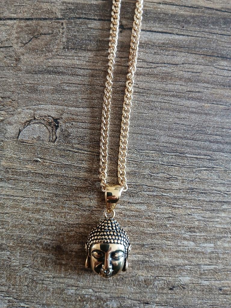 Boeddha hanger aan ketting, Ophalen of Verzenden, Zo goed als nieuw, Goud, Overige materialen