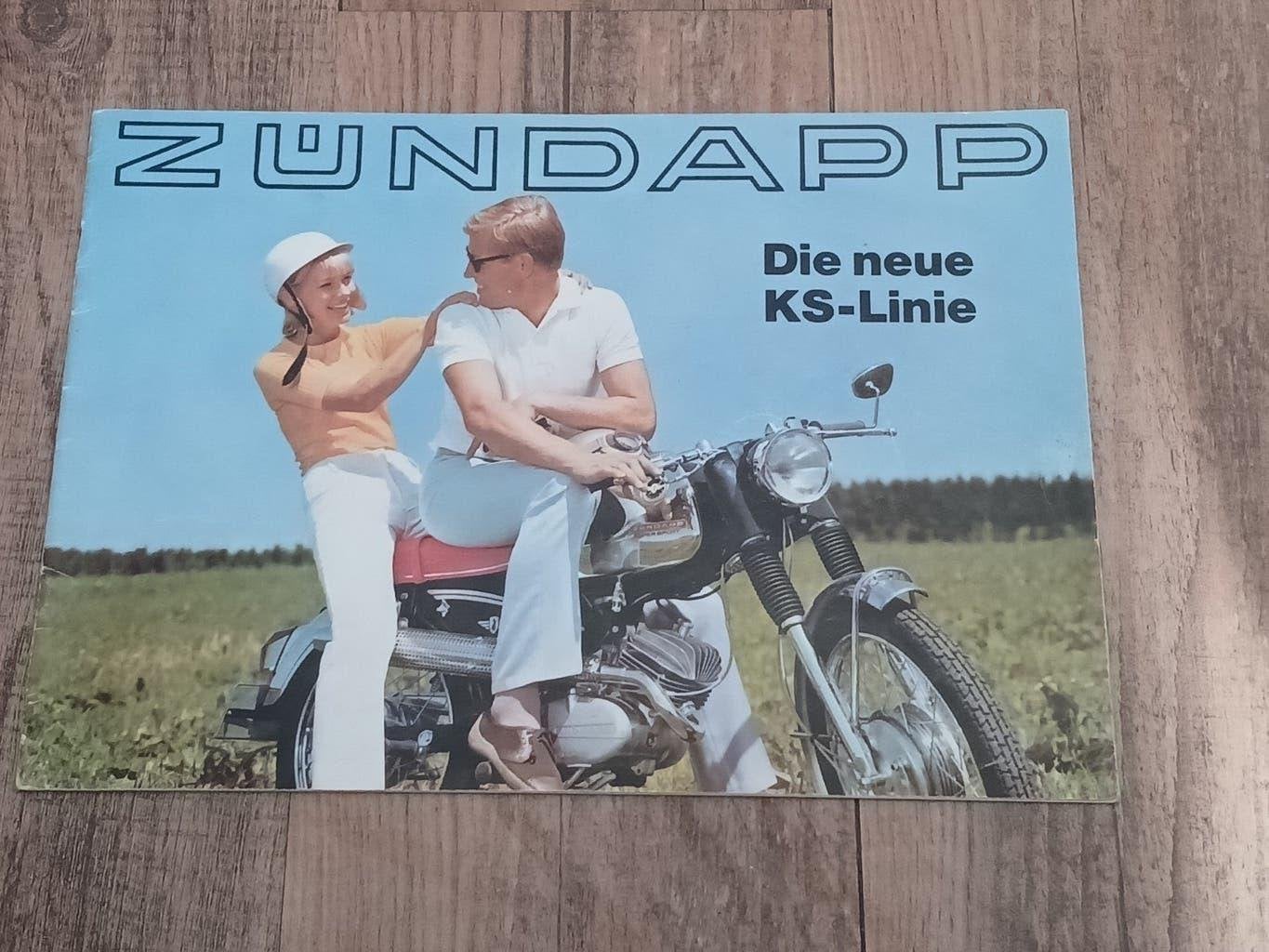 Zundapp folder Die neue KS linie 1969 Duits, Verzenden, Zo goed als nieuw