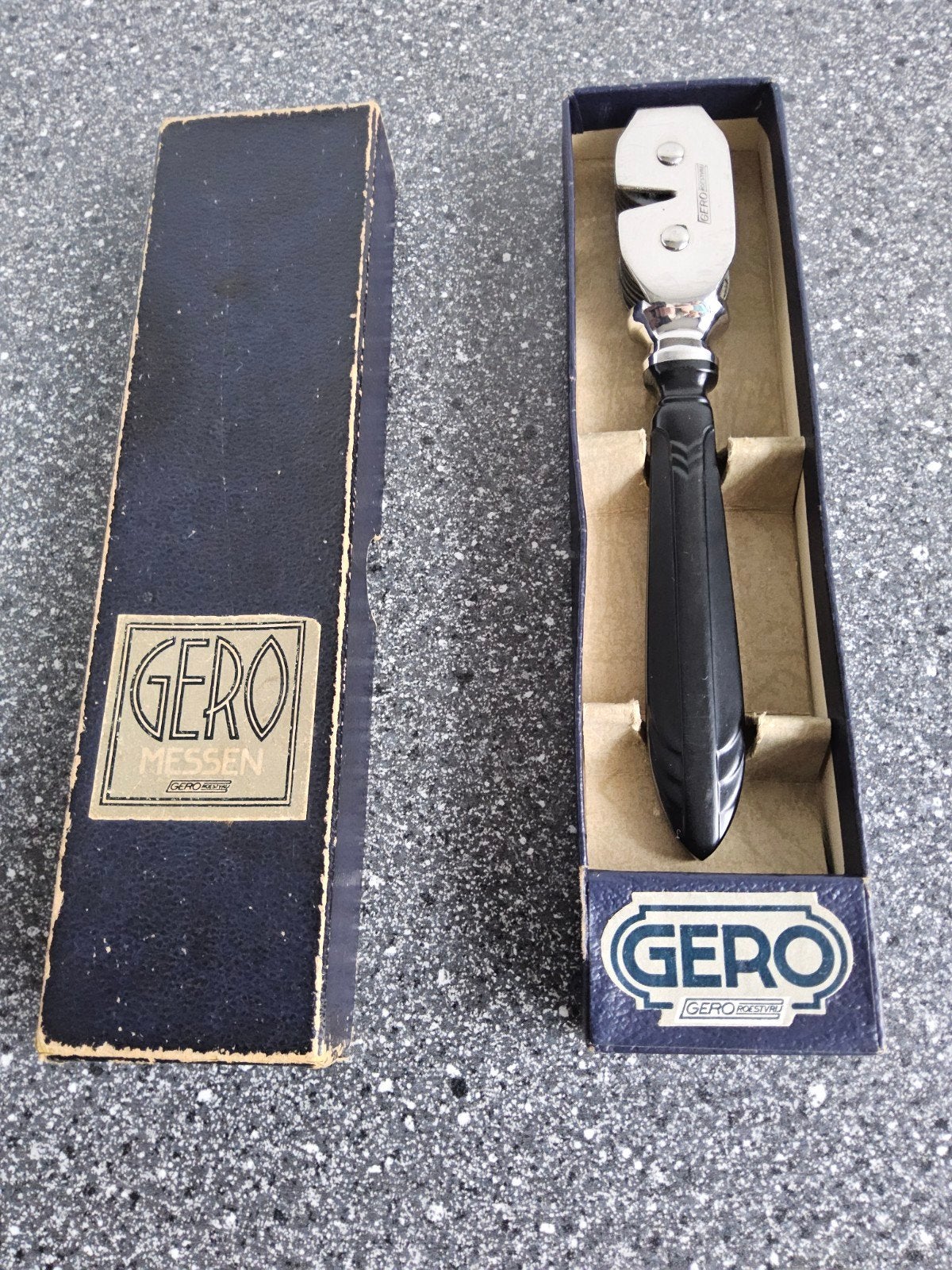 Vintage Gero Messen slijper in originele doos, Ophalen