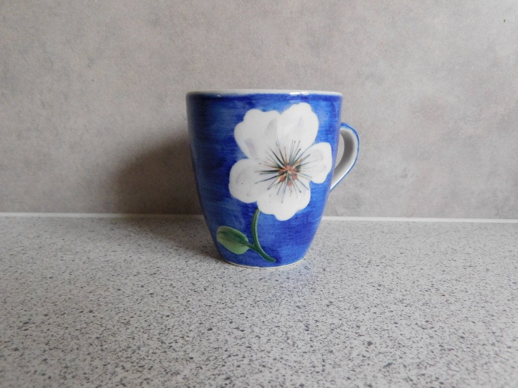 Senseo mok 150 ml. Viool Vic's Handpainted, Overige merken, Zo goed als nieuw, Overige stijlen, Porselein