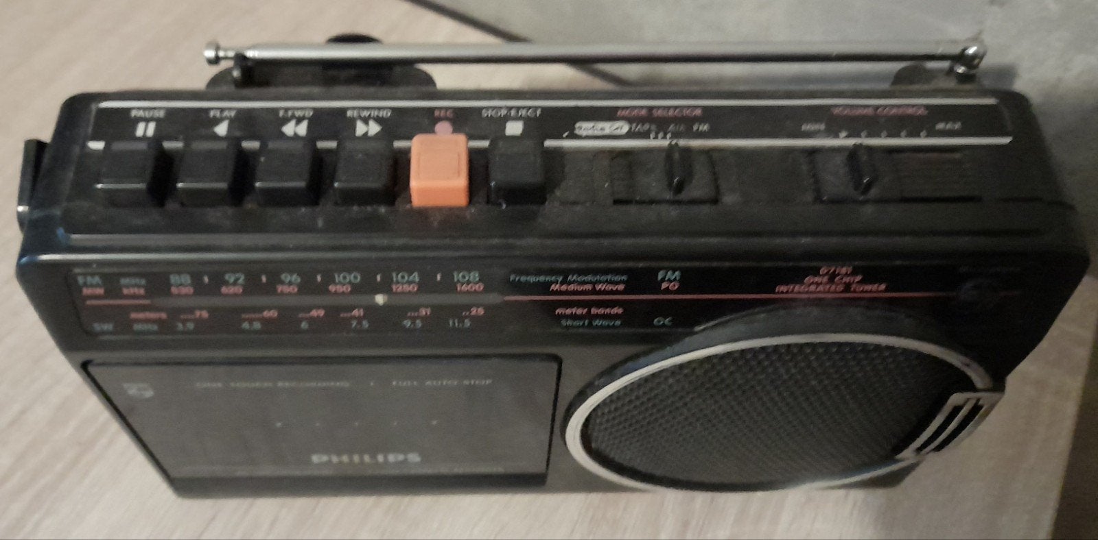 Philips D7181 Radio Cassette Recorder - Vintage, Ophalen, Gebruikt, Radio, Met cd-speler