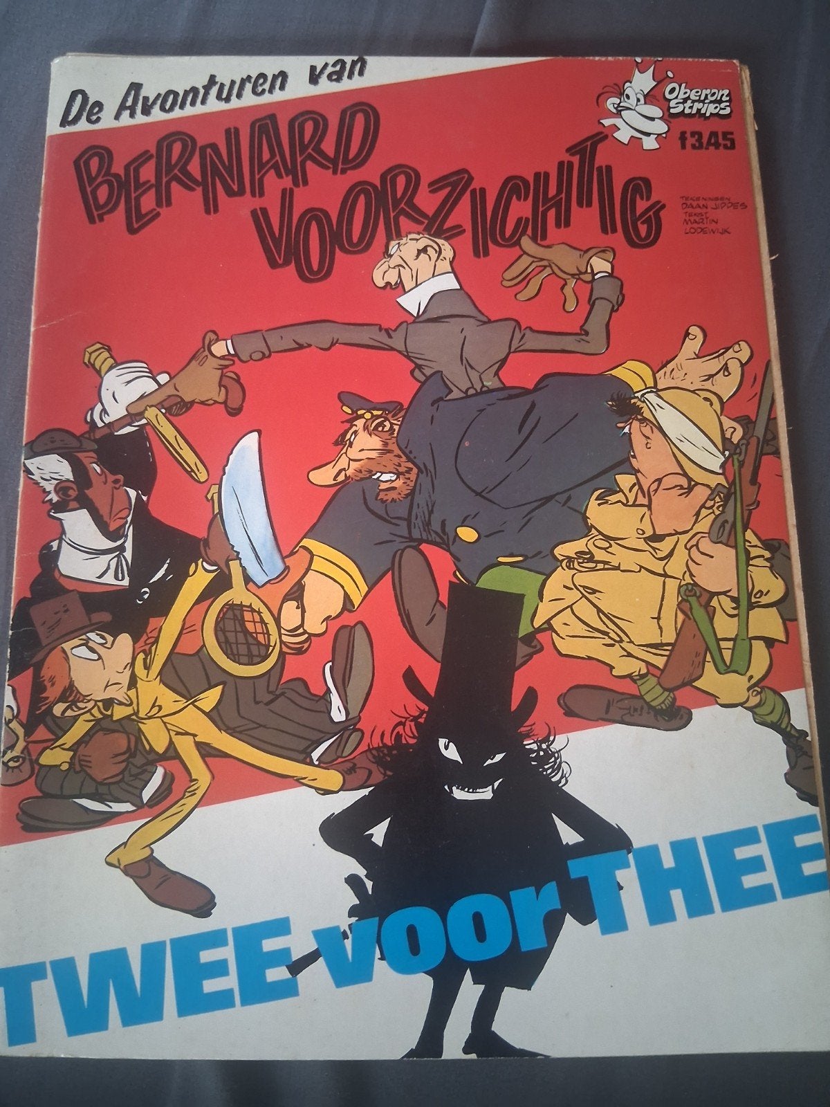 De Avonturen van Bernard Voorzichtig: Twee voor Thee, Eén stripboek, Ophalen of Verzenden, Gelezen, Daan Jippes, Martin Lodewijk