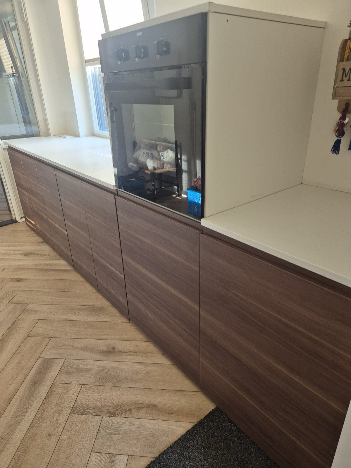 prachtige keuken kastenwand met oven zanussi, Huis en Inrichting, Kasten | Dressoirs, Ophalen, 200 cm of meer, 25 tot 50 cm, Overige houtsoorten
